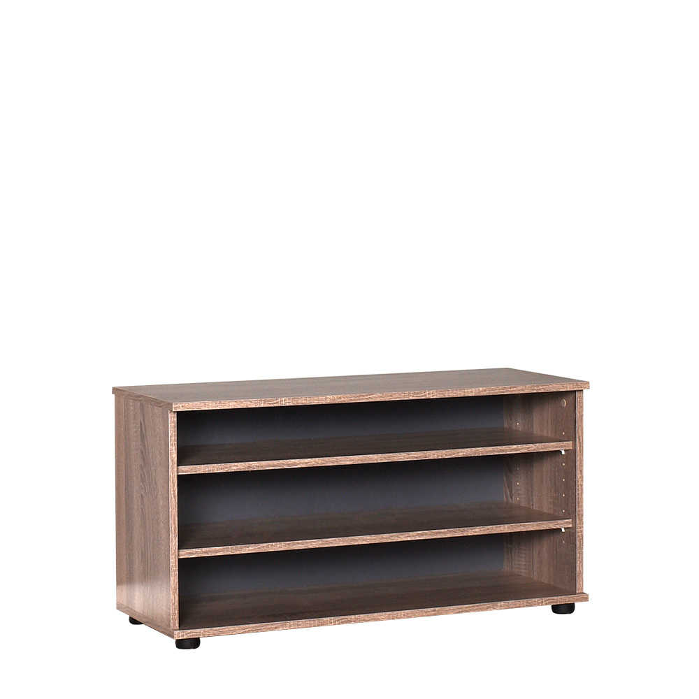 Comoda TV Adore Flat Line, 3 rafturi, Latte, 90x48x35 cm