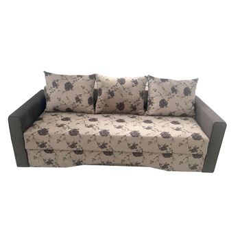 Canapea extensibila Eco, MobAmbient, Maro, material textil, extensie din plasa de arcuri tip relaxa, cu lada de depozitare, 3 perne mari incluse, 220x140 cm Canapea extensibila Eco, MobAmbient, Maro, material textil, extensie din plasa de arcuri tip relaxa, cu lada de depozitare, 3 perne mari incluse, 220x140 cm