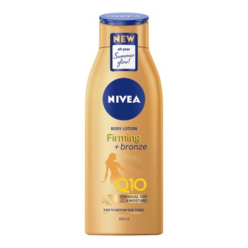 Lotiune de corp autobronzanta Nivea Q10 Firming + Bronze, 400 ml Lotiune de corp autobronzanta Nivea Q10 Firming + Bronze, 400 ml