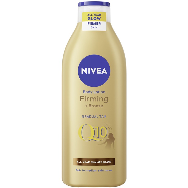 Автобронзиращ лосион за тяло Nivea Q10 Firming + Bronze, 400 мл