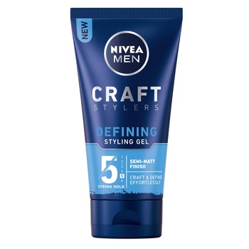 Gel de par Nivea Men Craft Stylers Defining cu efect mat pentru fixare puternica, 200 ml Gel de par Nivea Men Craft Stylers Defining cu efect mat pentru fixare puternica, 200 ml
