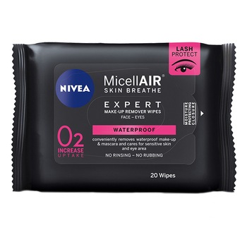 Servetele demachiante micelare Nivea Micellair Expert Waterproof, 20 buc Servetele demachiante micelare Nivea Micellair Expert Waterproof, 20 buc