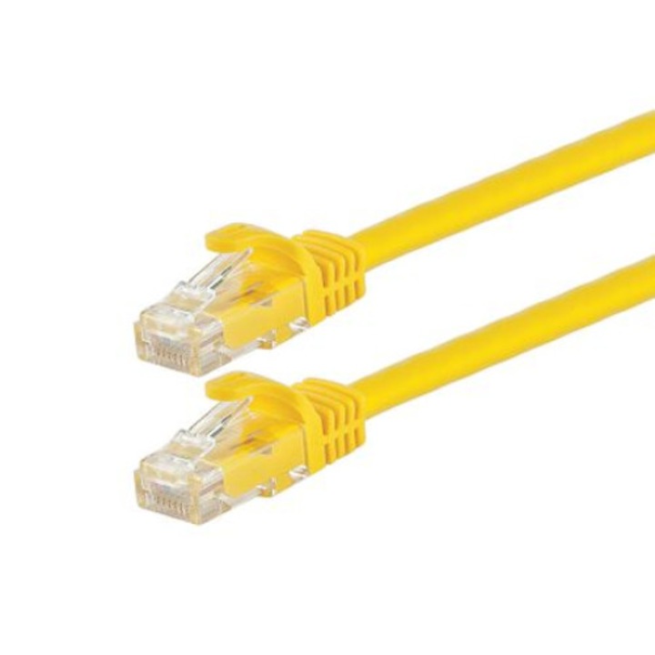 Cablu patch DIGITUS Premium CAT 6 UTP , lungime 5,0m,galben