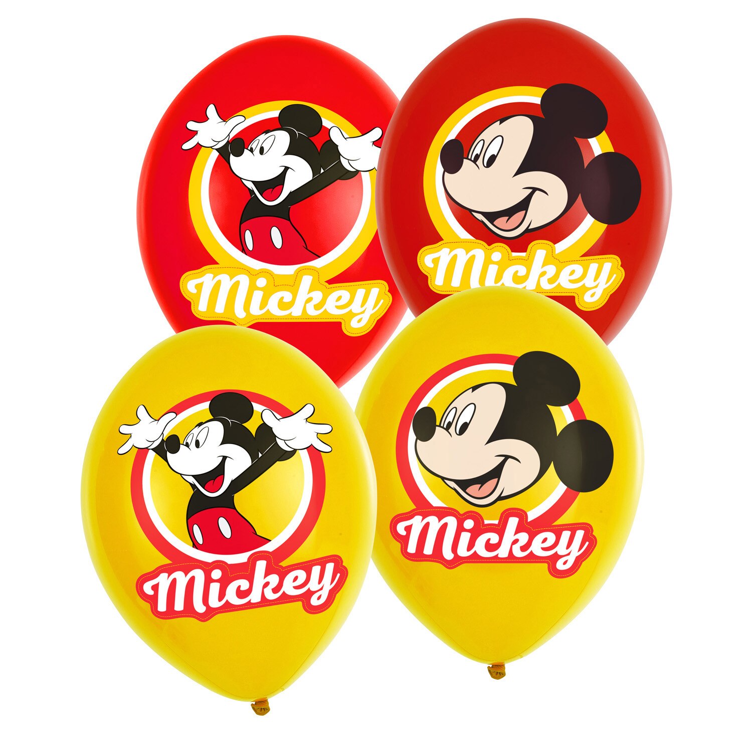 Set 6 Baloane Print Mickey 4 culori, 27.5cm/11