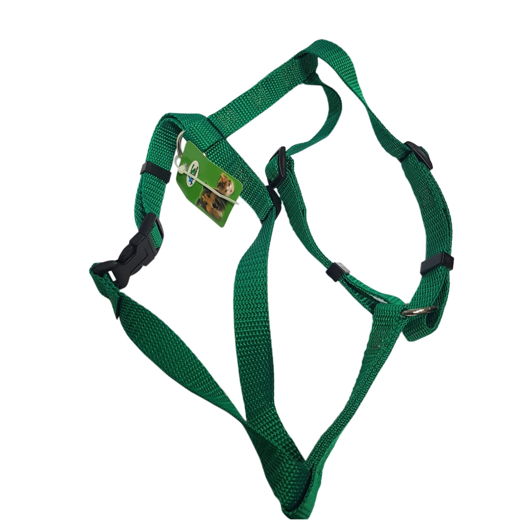 Ham textil reglabil pentru caini, Pasteur, Verde, 20mm