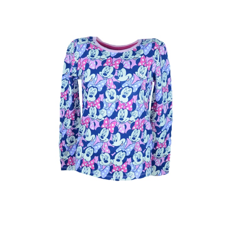 Bluza cu maneca lunga pentru fete Minnie Mouse Sun City HO1182F-128, Multicolor 128 CM