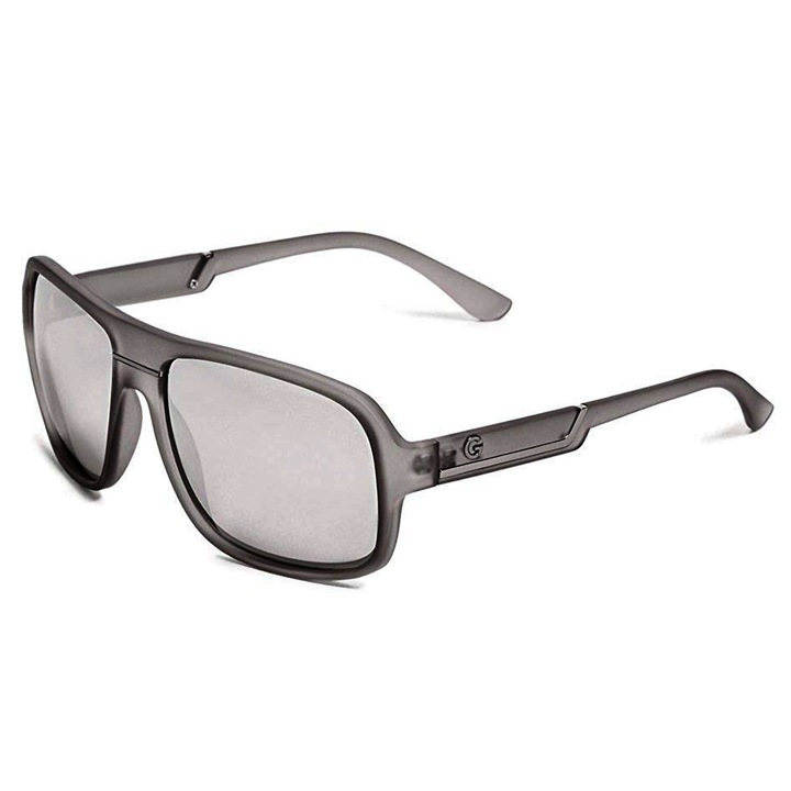 Ochelari de soare barbati Guess Rectangle Matte Grey Transparent/Silver Mirrored GG2105-20C