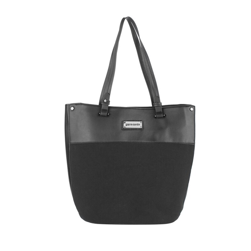 Geanta femei, piele ecologica, Pierre Cardin, Negru