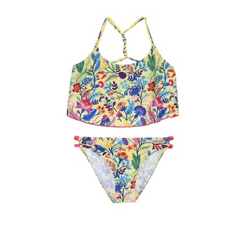 Costum de baie, 2 piese, fete, NAF NAF PARIS, Garden, Galben Costum de baie, 2 piese, fete, NAF NAF PARIS, Garden, Galben