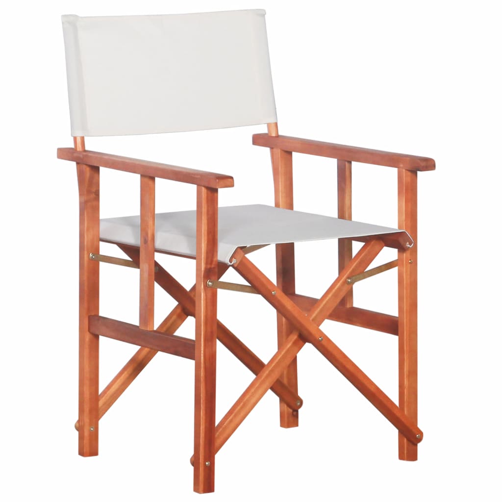 Scaun gradina/terasa/balcon, vidaXL, Lemn, 55 x 56 x 88 cm, Maro/Alb
