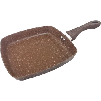 Tigaie aluminiu 28 cm, maro, patrata Tigaie aluminiu 28 cm, maro, patrata