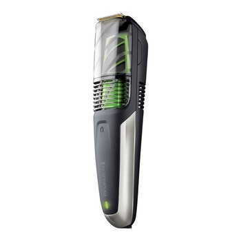 Aparat de tuns barba Remington Vacuum Beard & Stubble MB6850, Acumulator, 2-18 mm, Aspirare, Lame Titan, Negru/Argintiu Aparat de tuns barba Remington Vacuum Beard & Stubble MB6850, Acumulator, 2-18 mm, Aspirare, Lame Titan, Negru/Argintiu