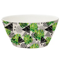 Set 3 boluri pentru salata, din fibre de bambus,14.5x7cm, Grunberg, BM013 Verde