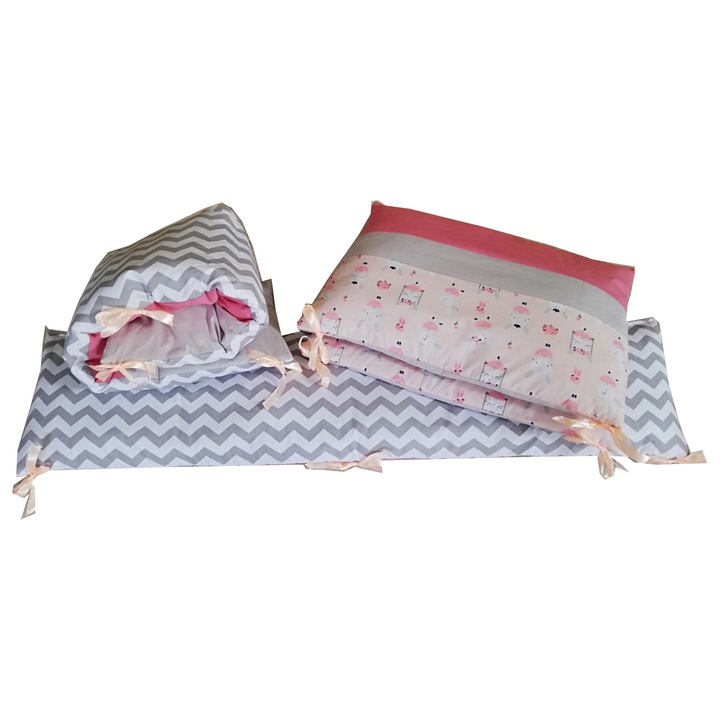 Aparatori laterale patut bebelusi, Model Iepuras balerina, 4 piese