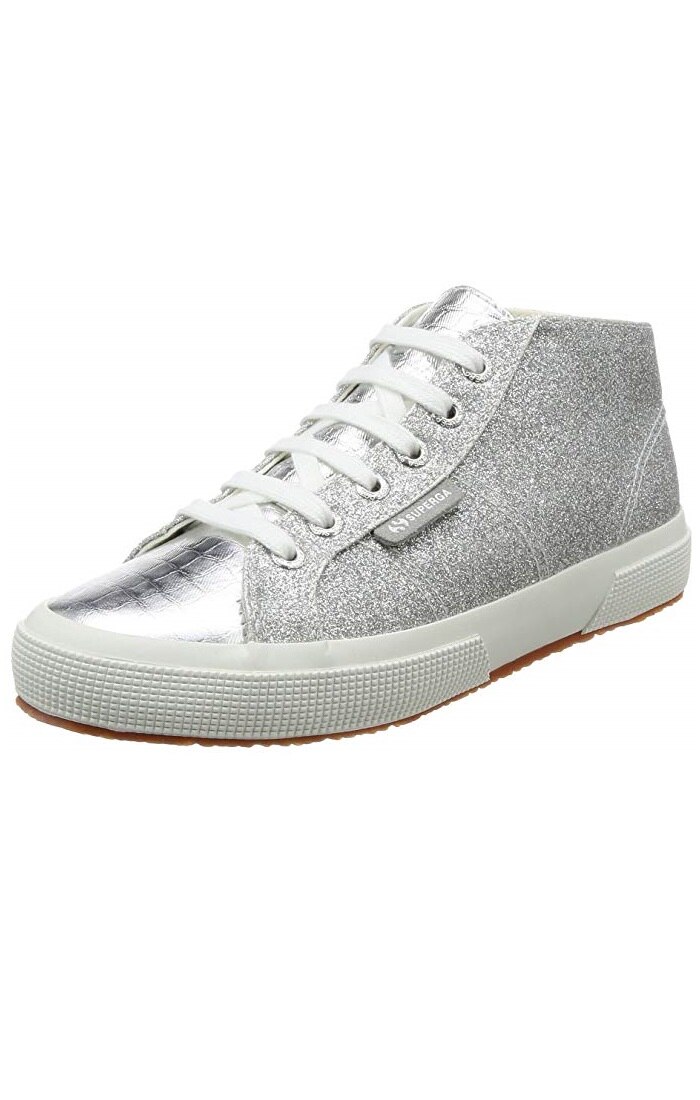 Pantofi sport, SUPERGA, Femei, Alergare, Alb/Argintiu