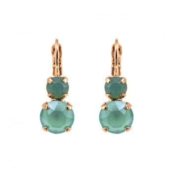 Cercei placati cu Aur roz de 24K, Cristale Swarovski, Fern by Roxannes - Mariana Jewellery, Verde 1190-2143RG6 Cercei placati cu Aur roz de 24K, Cristale Swarovski, Fern by Roxannes - Mariana Jewellery, Verde 1190-2143RG6