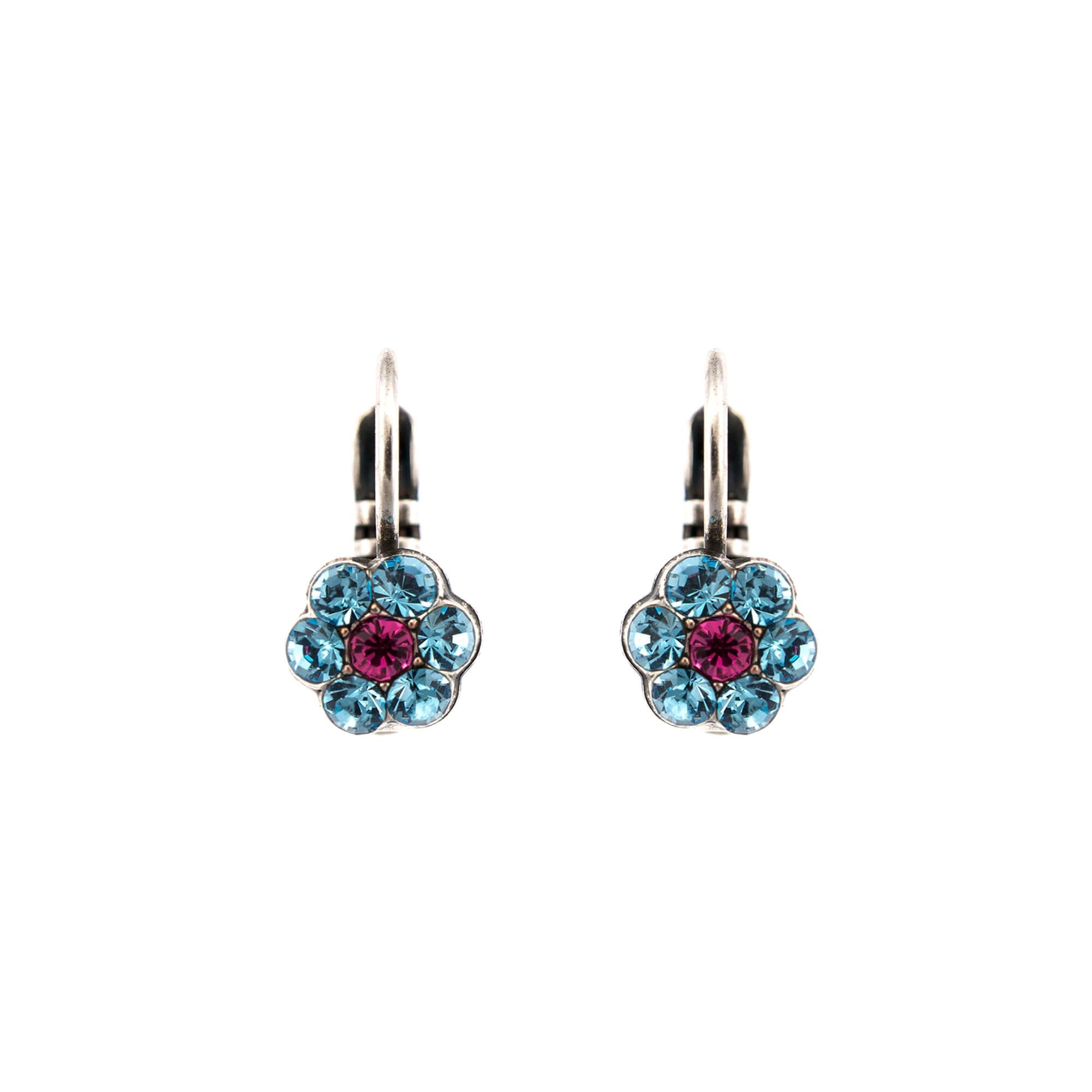 Cercei placati cu Argint 925, Cristale, Spring Flowers by Roxannes - Mariana Jewellery, Multicolor