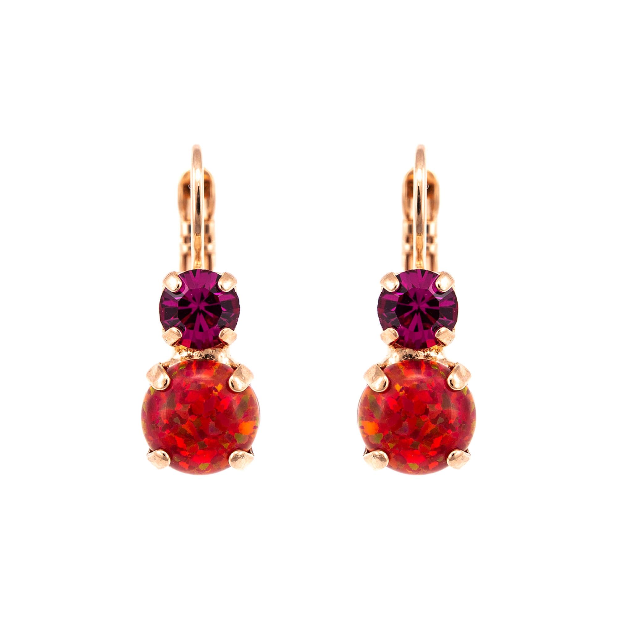 Roxannes - Mariana Jewellery, FireFly 24K Gold Plated Earrings With Faceted Crystals
