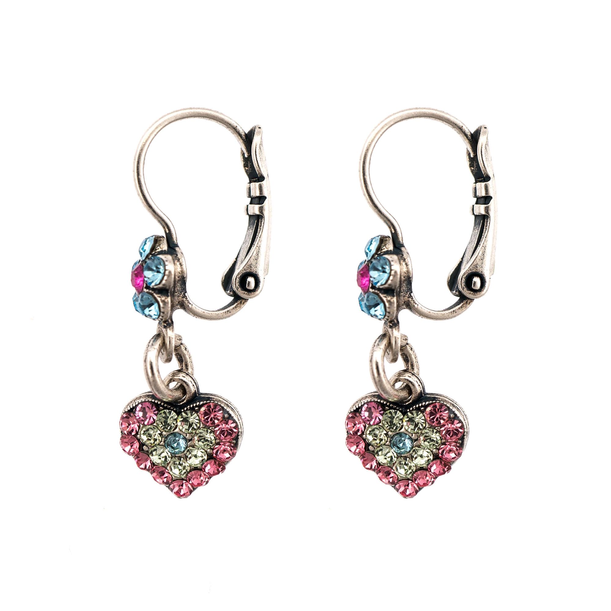 Cercei placati cu Argint 925, Cristale, Spring Flowers by Roxannes - Mariana Jewellery, Multicolor
