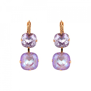 Cercei placati cu Aur roz de 24K, Cristale Swarovski, Lavender - Botanica by Roxannes - Mariana Jewellery, Multicolor 1326/8-1910RG6 Cercei placati cu Aur roz de 24K, Cristale Swarovski, Lavender - Botanica by Roxannes - Mariana Jewellery, Multicolor 1326/8-1910RG6