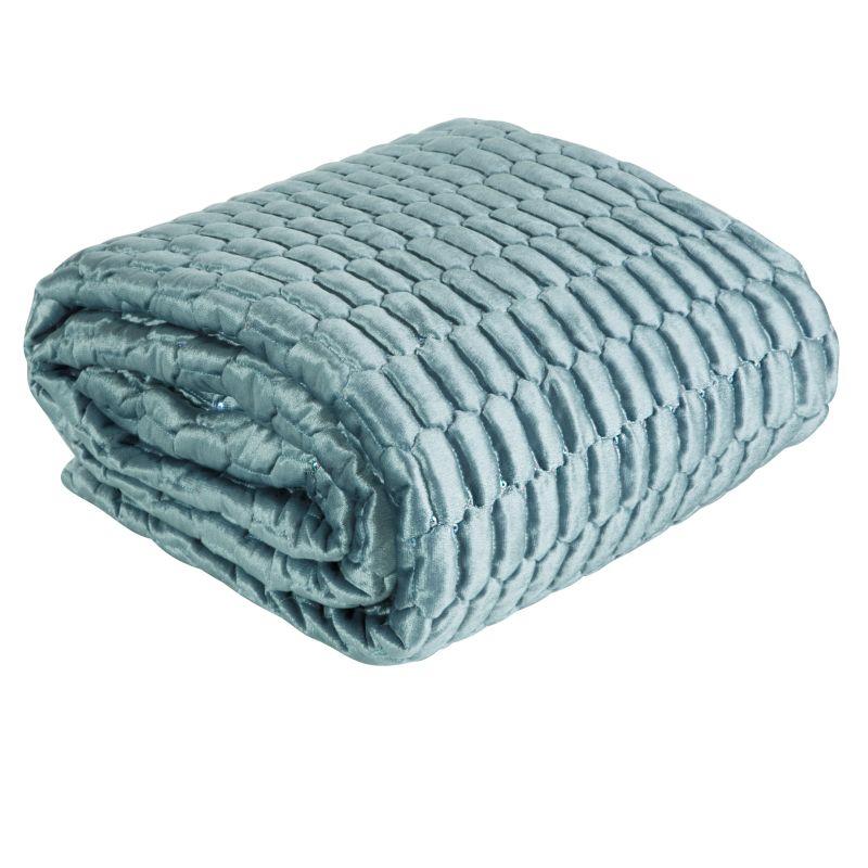 Cuvertura de Pat decorativa, Eurofirany, 200X220, ALLI, Albastru