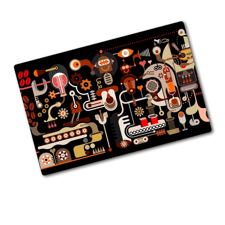 Tocator de bucatarie, Tulup, Productia de cafea, Multicolor, 80x52 cm, 010010520060000005907
