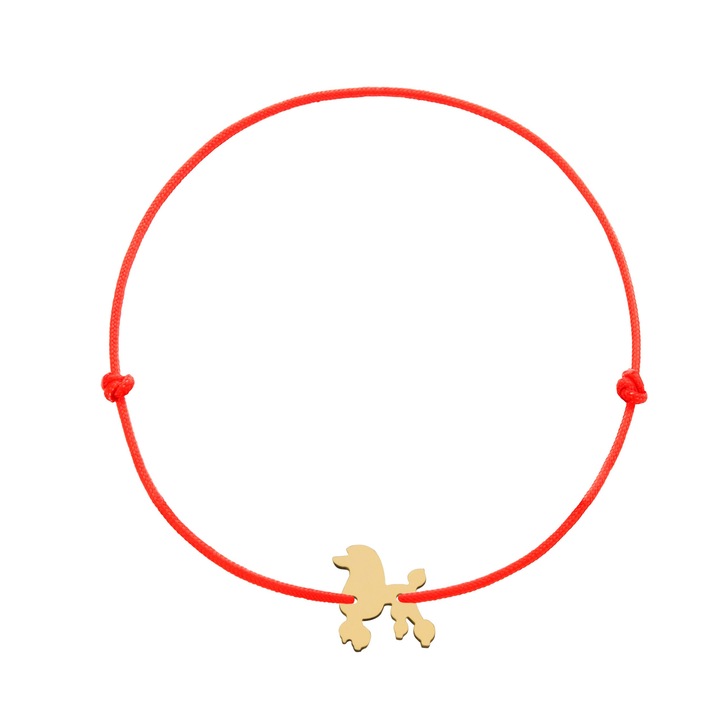 Bratara snur Catel,MS Firefly, Rosu/Auriu,14k