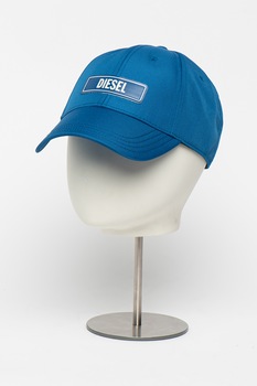 Diesel, Sapca unisex cu aplicatie logo Ele, Albastru inchis, 56 CM Standard Diesel, Sapca unisex cu aplicatie logo Ele, Albastru inchis, 56 CM Standard