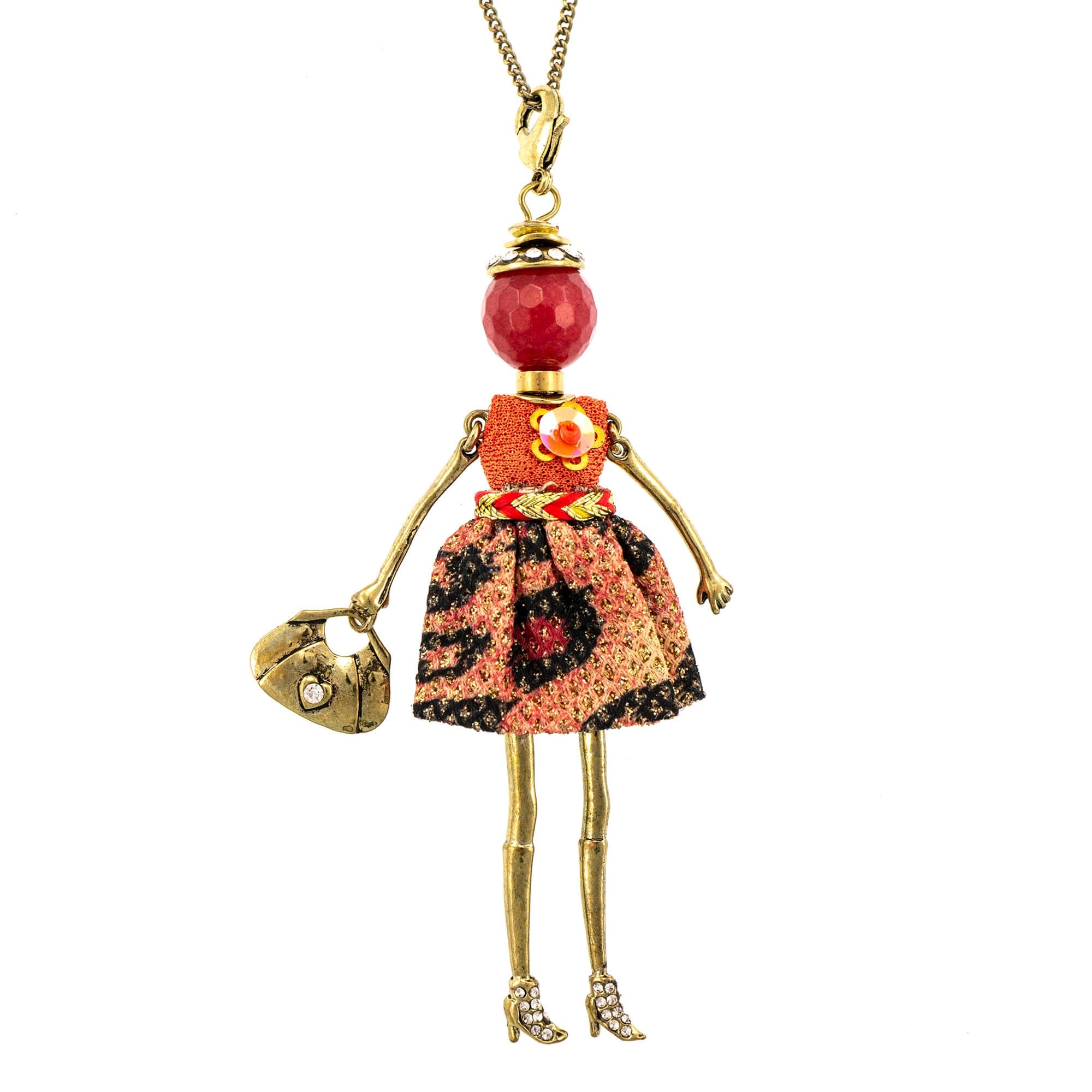 Bambola in Stile Nairobi Glitterata-Red, Pret-a-porter Style by Roxannes - Bambole Milanesi, Rosu 42256-Red