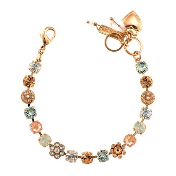 Bratara placata cu Aur roz de 24K, Cristale, Gardenia - Botanica by Roxannes - Mariana Jewellery, Alb/Creme 4044/5-1913RG Bratara placata cu Aur roz de 24K, Cristale, Gardenia - Botanica by Roxannes - Mariana Jewellery, Alb/Creme 4044/5-1913RG