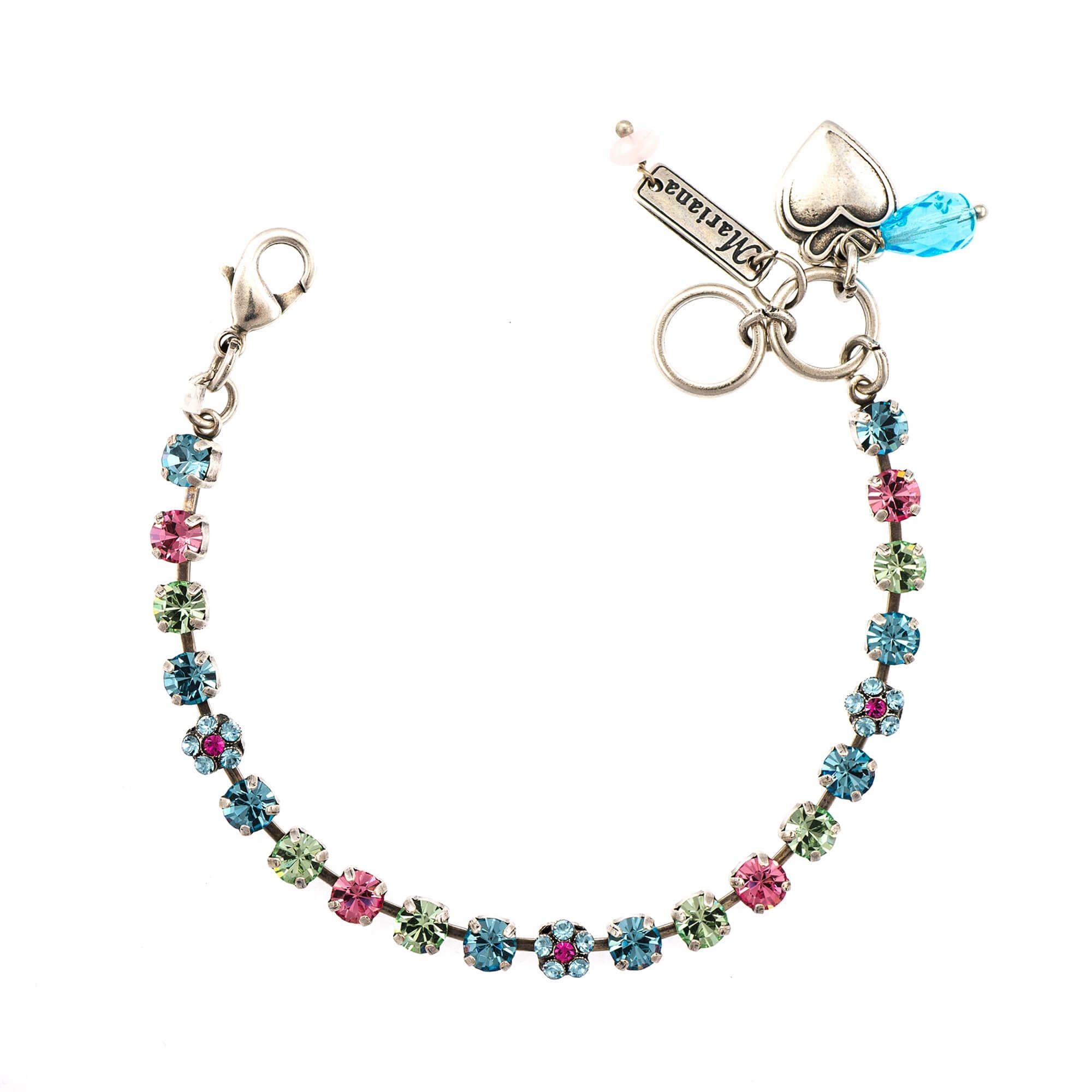 Bratara placata cu Argint 925, Cristale, Spring Flowers by Roxannes - Mariana Jewellery, Multicolor 4008-2141SP