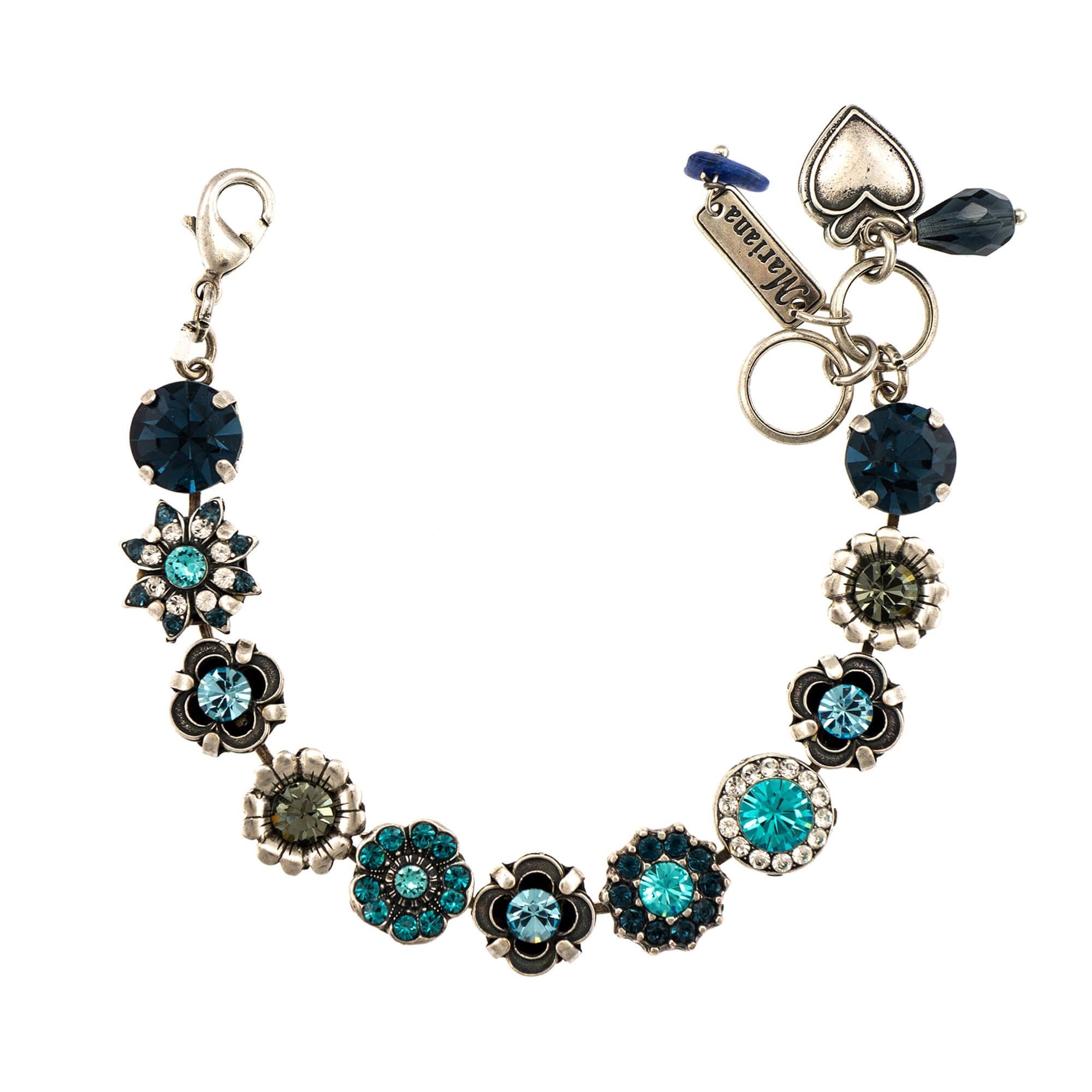 Bratara placata cu Argint 925, Cristale, Nightfall - Mystique by Roxannes - Mariana Jewellery, Albastru 4072-1114SP
