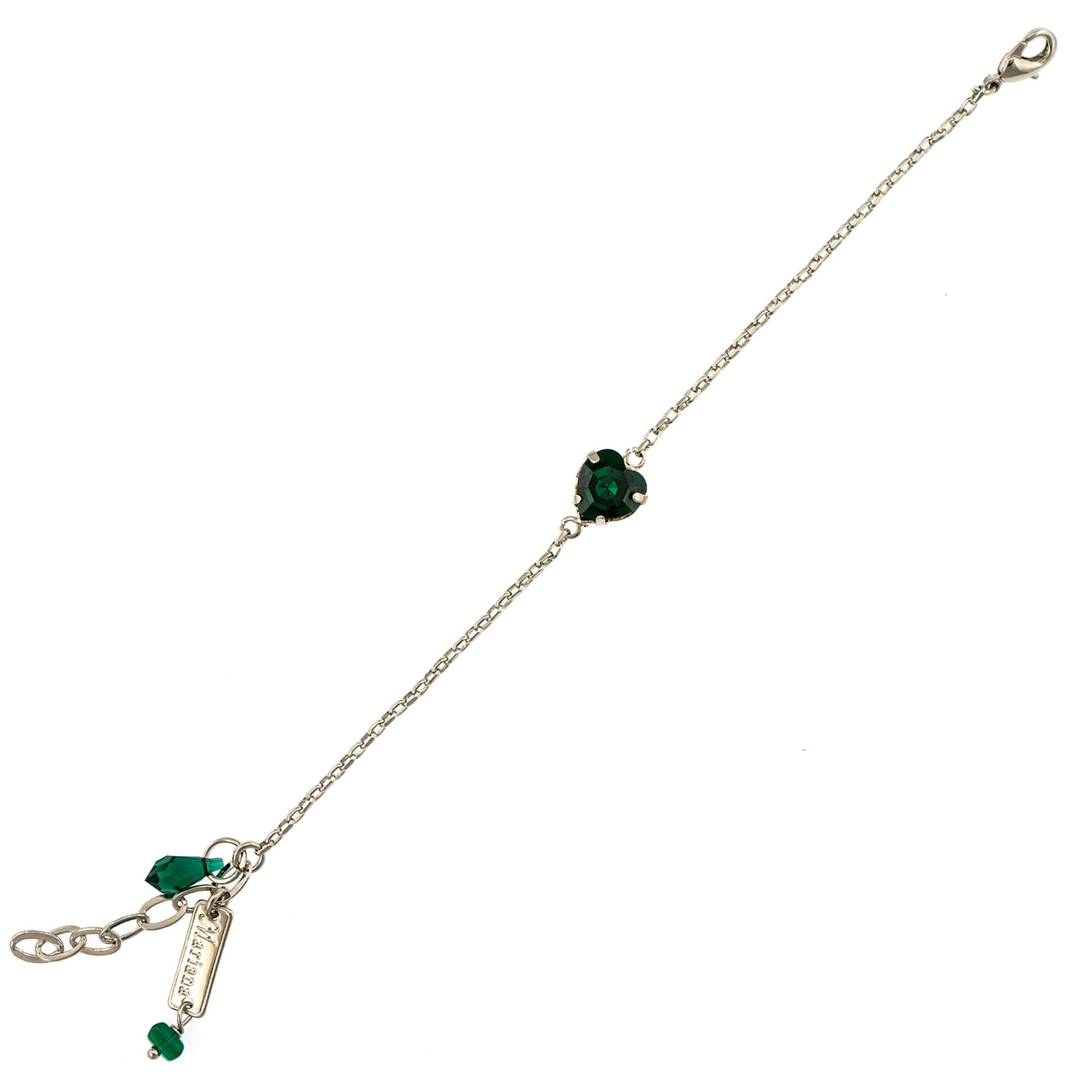 Bratara placata cu rodiu, Cristale, Emerald by Roxannes - Mariana Jewellery, Verde 4100/2-205RO