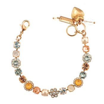Bratara placata cu Aur roz de 24K, Cristale si Pietre Semipretioase, Gardenia - Botanica by Roxannes - Mariana Jewellery, Alb/Creme 4173/3-M1913RG Bratara placata cu Aur roz de 24K, Cristale si Pietre Semipretioase, Gardenia - Botanica by Roxannes - Mariana Jewellery, Alb/Creme 4173/3-M1913RG