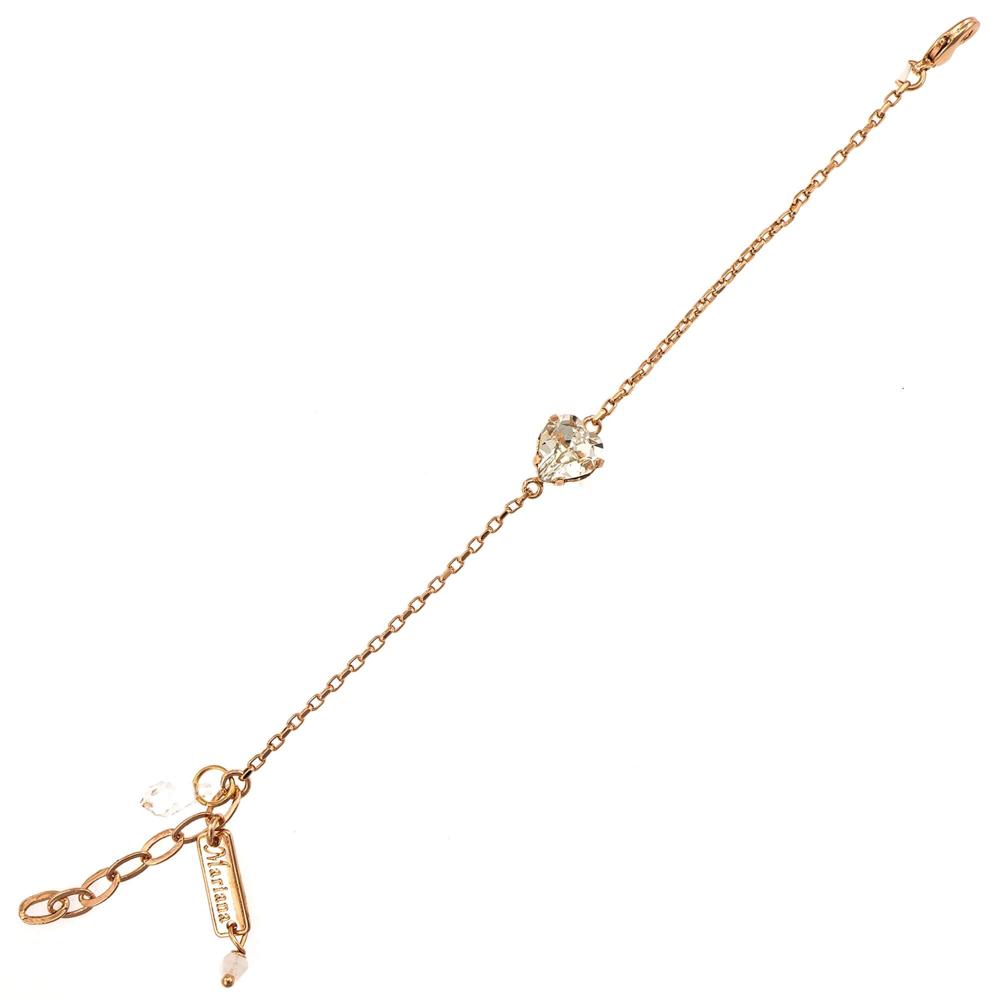 Bratara placata cu Aur roz de 24K, Cristale, Emerald by Roxannes - Mariana Jewellery, Cristal Transparent 4100/2-001RG