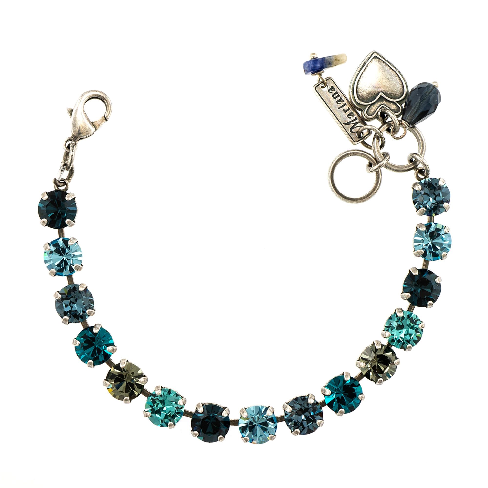 Bratara placata cu Argint 925, Cristale, Nightfall - Mystique by Roxannes - Mariana Jewellery, Albastru 4252-1114SP