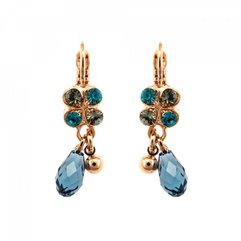 Cercei placati cu Aur roz de 24K, Cristale Swarovski, Nightfall - Mystique by Roxannes - Mariana Jewellery, Albastru 1004-1114RG6 Cercei placati cu Aur roz de 24K, Cristale Swarovski, Nightfall - Mystique by Roxannes - Mariana Jewellery, Albastru 1004-1114RG6
