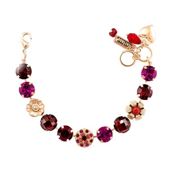 Bratara placata cu Aur roz de 24K, Cristale si pietre semipretioase, FireFly by Roxannes - Mariana Jewellery, Rosu 4308-2140RG Bratara placata cu Aur roz de 24K, Cristale si pietre semipretioase, FireFly by Roxannes - Mariana Jewellery, Rosu 4308-2140RG