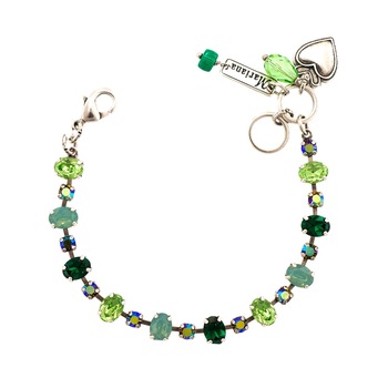 Bratara placata cu Argint 925, Cristale, Fern by Roxannes - Mariana Jewellery, Verde 4508/1-2143SP Bratara placata cu Argint 925, Cristale, Fern by Roxannes - Mariana Jewellery, Verde 4508/1-2143SP