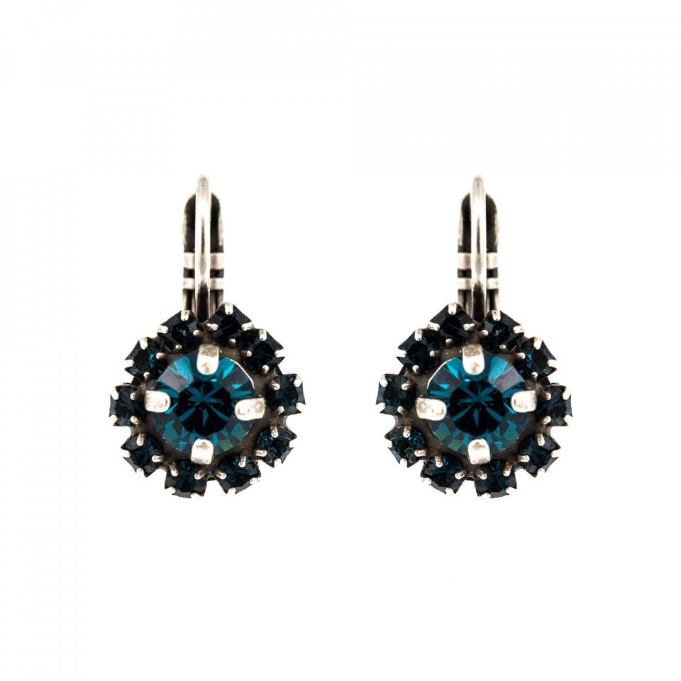 Cercei placati cu Argint 925, Cristale Swarovski, Nightfall - Mystique by Roxannes - Mariana Jewellery, Albastru 1032/15-1114SP6
