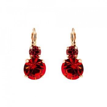 Cercei placati cu Aur roz de 24K, Cristale Swarovski, Classic Beauty by Roxannes - Mariana Jewellery, Portocaliu 1062-1047RG6 Cercei placati cu Aur roz de 24K, Cristale Swarovski, Classic Beauty by Roxannes - Mariana Jewellery, Portocaliu 1062-1047RG6