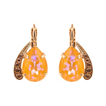 Cercei placati cu Aur roz de 24K, Cristale, Gardenia - Botanica by Roxannes - Mariana Jewellery, Galben Topaz 1032-140362RG6 Cercei placati cu Aur roz de 24K, Cristale, Gardenia - Botanica by Roxannes - Mariana Jewellery, Galben Topaz 1032-140362RG6