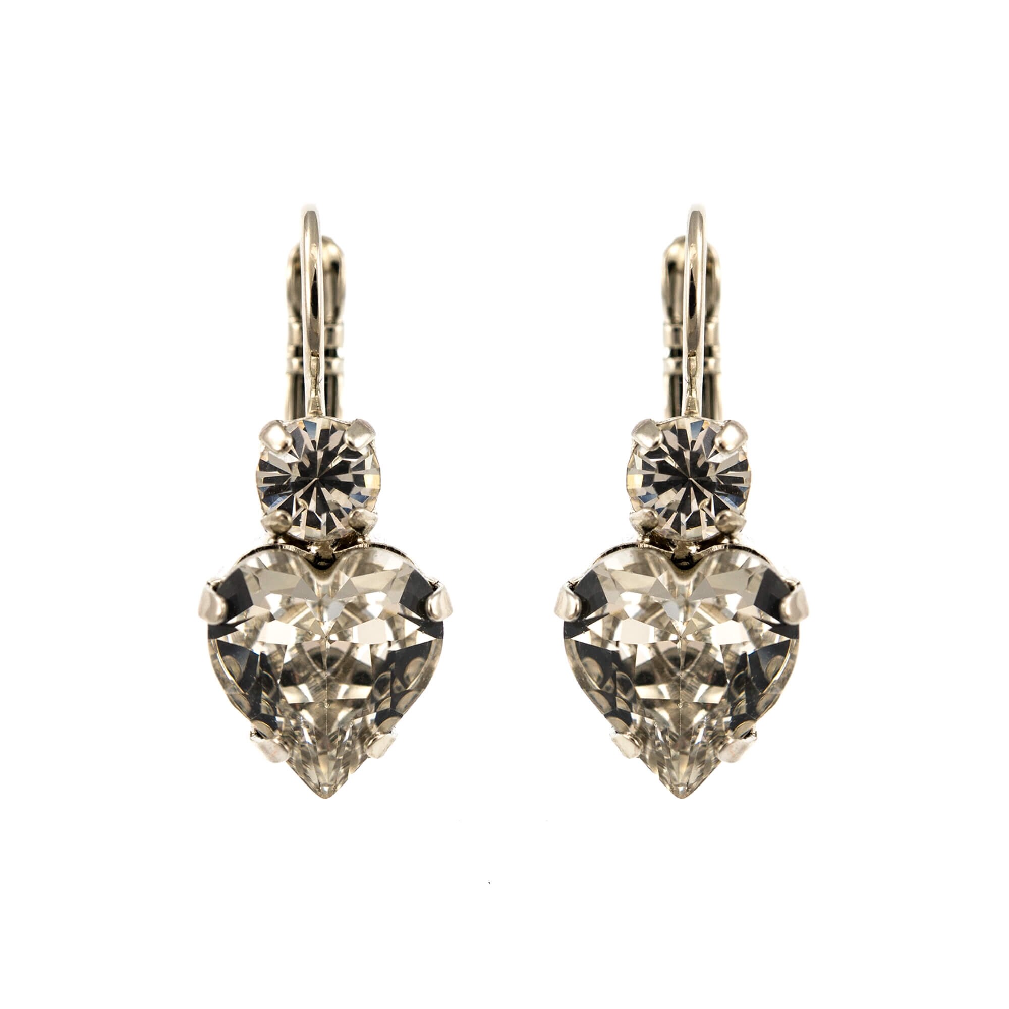 Cercei placati cu rodiu, Cristale , Aura by Roxannes - Mariana Jewellery, Cristal Transparent