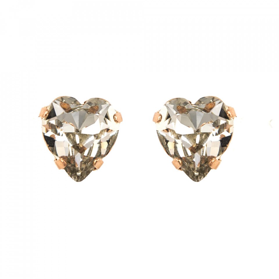 Cercei placati cu Aur roz de 24K, Cristale Swarovski, Aura by Roxannes - Mariana Jewellery, Cristal Transparent 1100/2-001RG2
