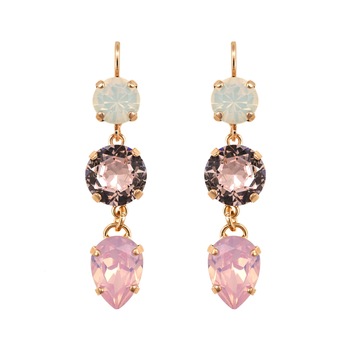 Cercei placati cu Aur roz de 24K, Cristale, Aura by Roxannes - Mariana Jewellery, Alb/Roz 1440/3-1112RG6 Cercei placati cu Aur roz de 24K, Cristale, Aura by Roxannes - Mariana Jewellery, Alb/Roz 1440/3-1112RG6