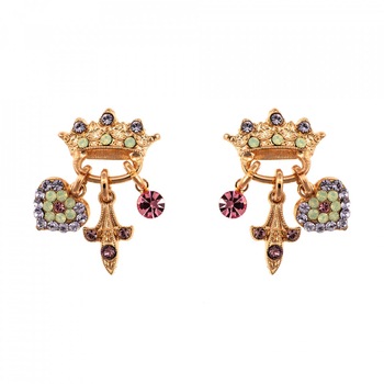 Cercei placati cu Aur roz de 24K, Cristale Swarovski, Lavender - Botanica by Roxannes - Mariana Jewellery, Multicolor 1543/1-1910RG2 Cercei placati cu Aur roz de 24K, Cristale Swarovski, Lavender - Botanica by Roxannes - Mariana Jewellery, Multicolor 1543/1-1910RG2