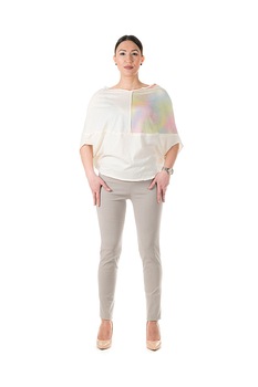 Tricou T shirt scarabee Steffboutique , Material 100% bbc, Alb, 38 EU Tricou T shirt scarabee Steffboutique , Material 100% bbc, Alb, 38 EU