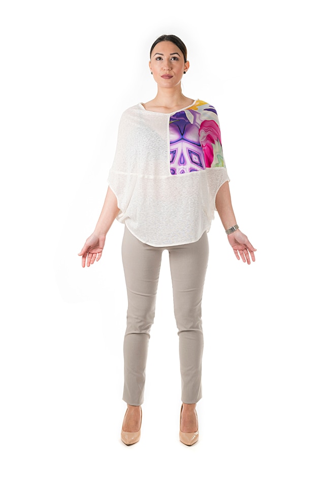 Tricou T shirt scarabee v6 Steffboutique , Material 100% bbc, Alb, 38 EU