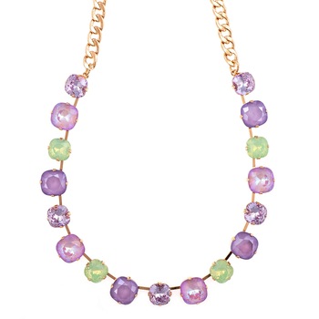 Colier placat cu Aur roz de 24K, Cristale, Lavender - Botanica by Roxannes - Mariana Jewellery, Multicolor 3326/90-1910RG Colier placat cu Aur roz de 24K, Cristale, Lavender - Botanica by Roxannes - Mariana Jewellery, Multicolor 3326/90-1910RG