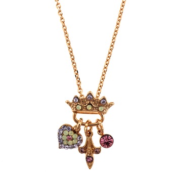 Pandantiv cu lant placat cu Aur roz de 24K, Cristale, Lavender - Botanica by Roxannes - Mariana Jewellery, Multicolor 5543/1-1910RG Pandantiv cu lant placat cu Aur roz de 24K, Cristale, Lavender - Botanica by Roxannes - Mariana Jewellery, Multicolor 5543/1-1910RG